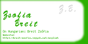 zsofia breit business card